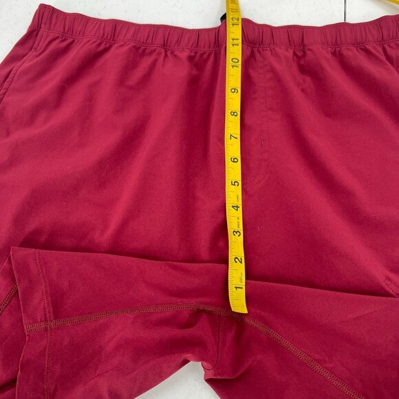 Rhone Men's XL Performance Shorts Burgundy Red Elastic Waist Drawstring Athletic - Picture 7 of 13